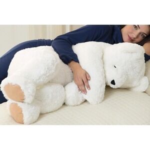 Retired Vermont Teddy Bear 3ft Polar Bear White Jumbo Lovey Buddy Huggable Soft